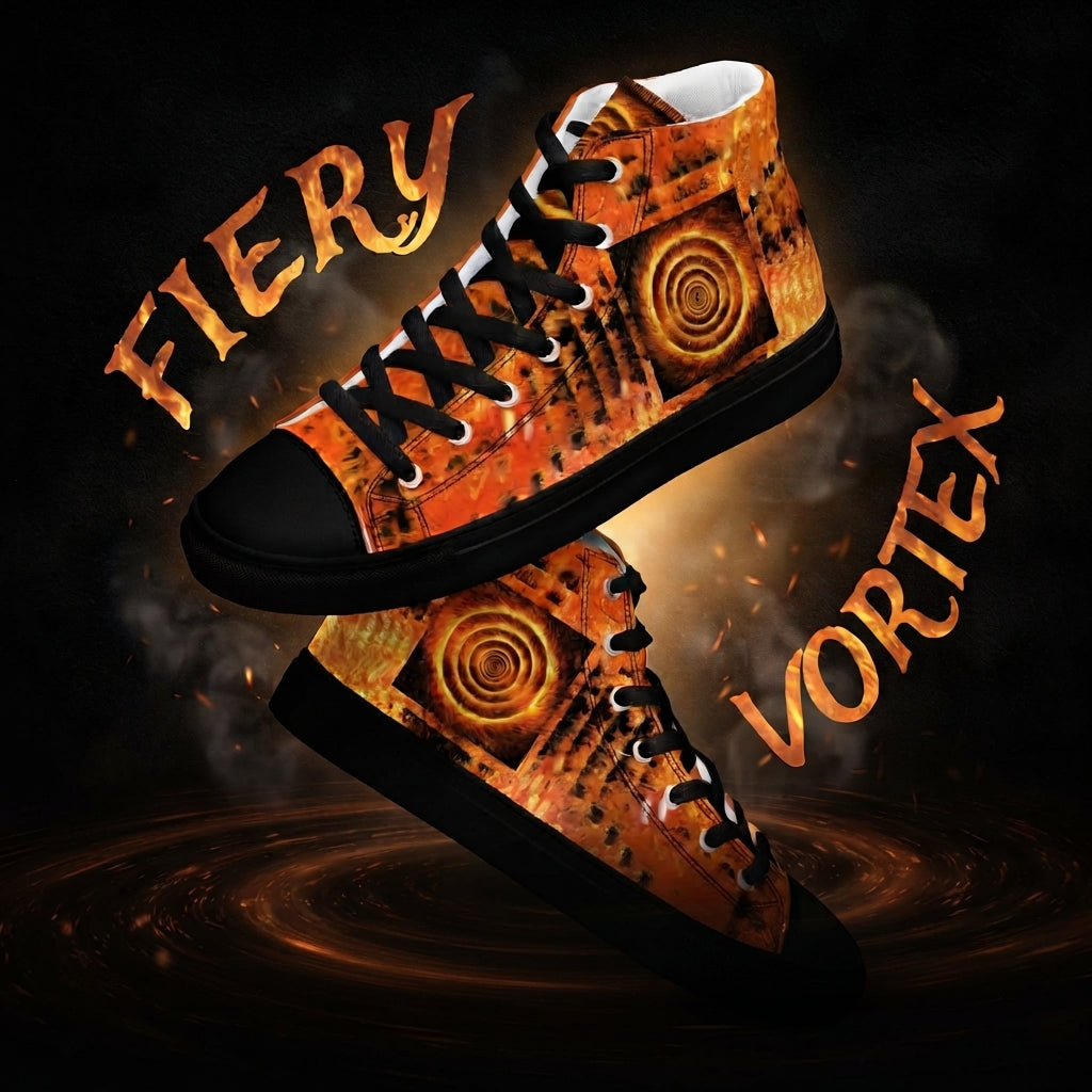 Men's high tops: Fiery vortex