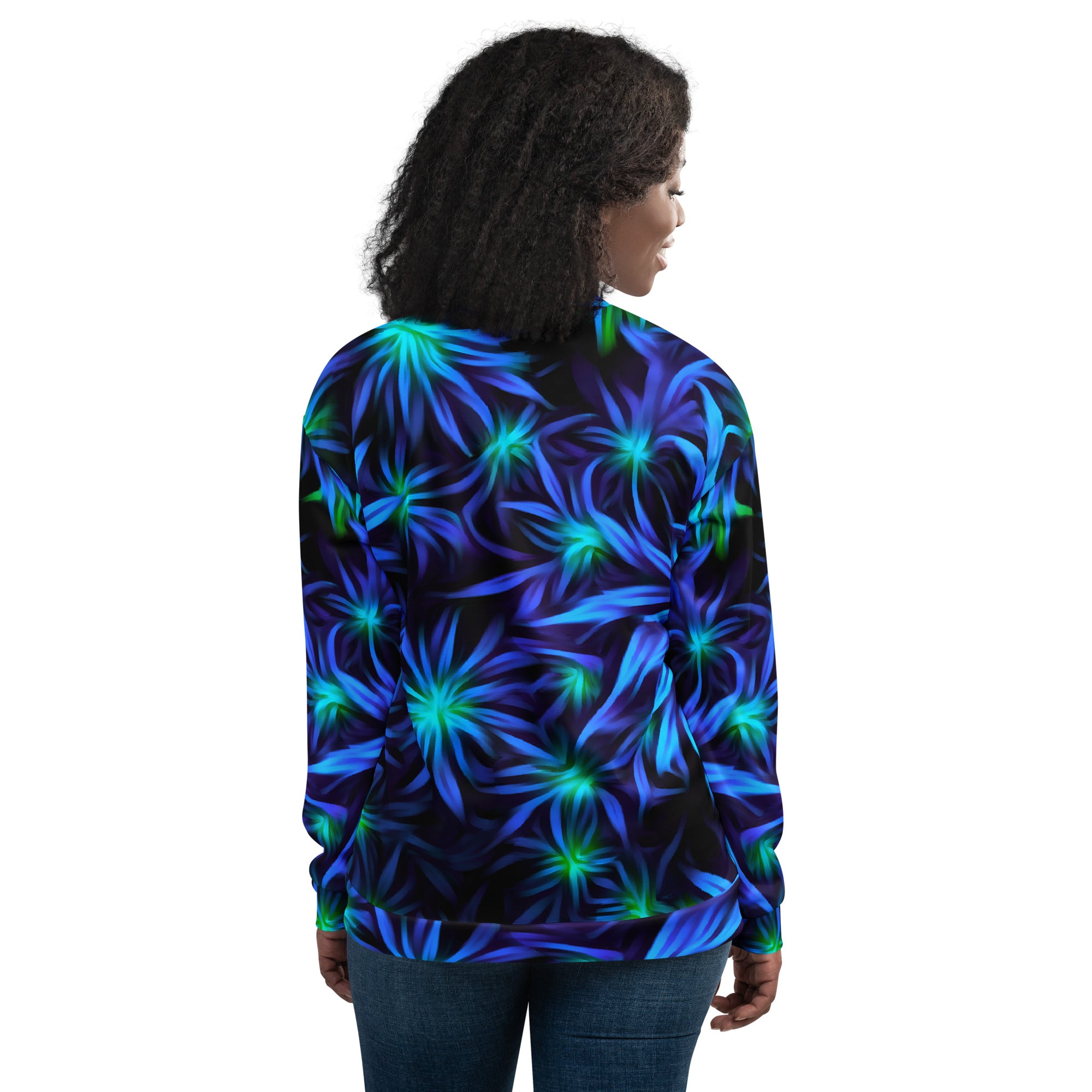 Unisex Bomber Jacket: Cannaflage Haze