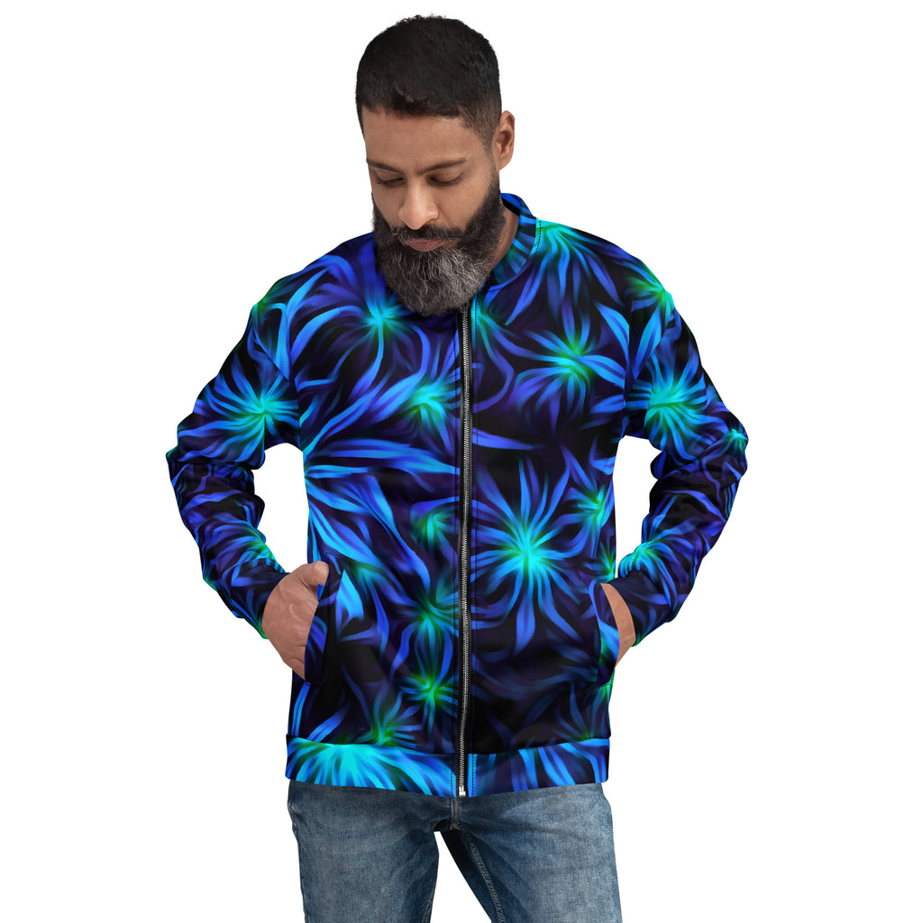 Unisex Bomber Jacket: Cannaflage Haze